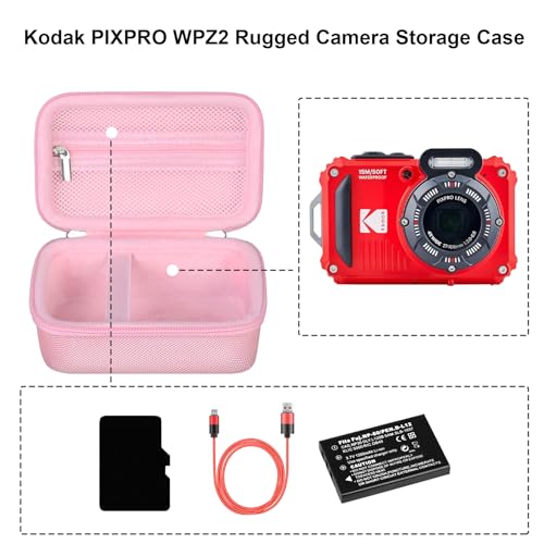 Funda rígida para cámara Kodak Pixpro WPZ2 Rosa miniatura 3
