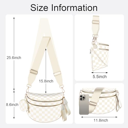 Bum Bags for Women Checkered