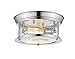 Z-Lite 2 Light Flush Mount 727F10-CH, Clear Seedy, 2 Light - 11" Round