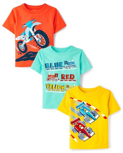Image of The Children's Place Baby Toddler Boy Short Sleeve Graphic T-Shirt 2-Pack