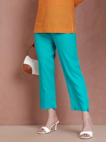 Image of TWIN BIRDS Women Viscose Kurti Pants | Straight Fit Ethnic Daily Trousers