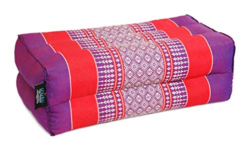 ANADEO YogaProducts Standard - Cojín de Yoga y Meditación Estándar Zafu - Kapok de Allta Densidad 100% Natural - Comodidad y Firmeza - Estabilidad del Asiento - Violeta Rojo - X1