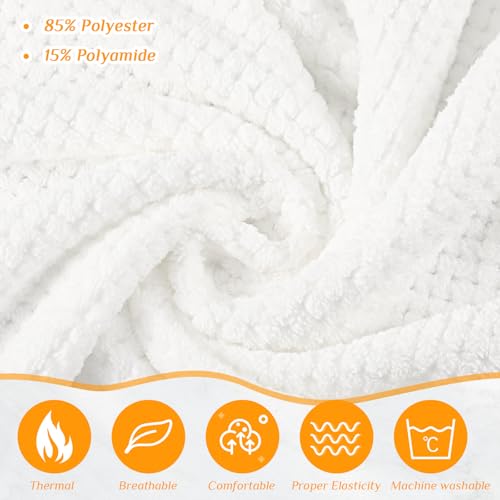 Tigeen 2 Pcs Plus Size Towel Wrap for Women Bath Wrap Towel Dress Terry Cloth Spa Robe with Straps Adjustable Closure(White,Xxl-4xl)3