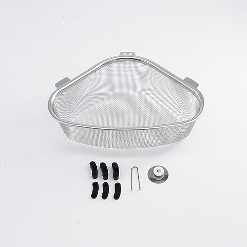 Colador para fregadero triangular de acero inoxidable miniatura 2