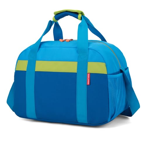 HawLander Small Kids Duffle Bag for Boys or Girls, 15" Length, Blue 3