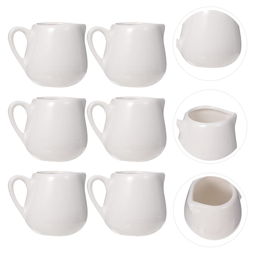 HEMOTON 6Pcs Mini Latte Brocca della Cucina della Cucina della Cucina della Cucina La Crema per La Ceramica della Brocche della Salsa con La Maniglia