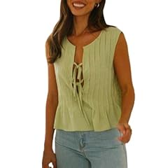B Ruched Ruffle Hem Green
