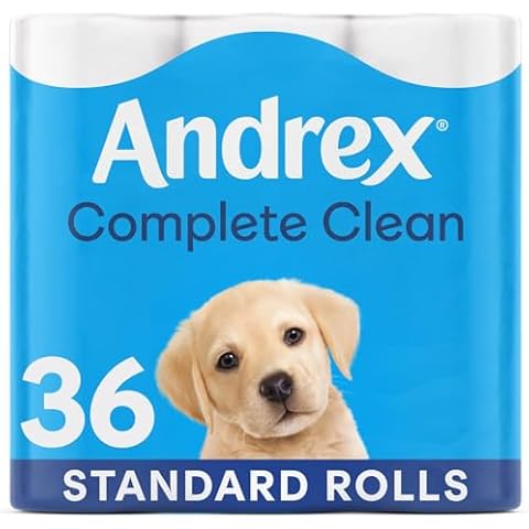 Andrex Toilet Roll, Classic Clean Toilet Paper, 36 Toilet Rolls Bulk Buy (9 Rolls x Pack of 4) Cover