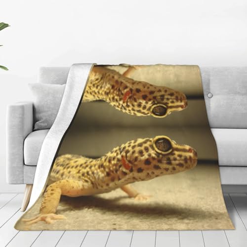 Couverture polaire léopard pour cocooning sur le canapé 152x127 cm