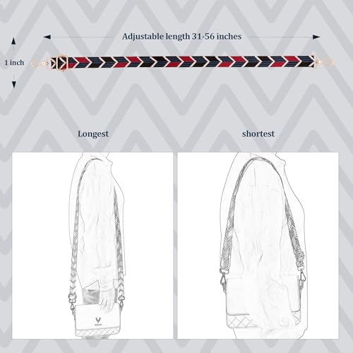 Image of chushui 1 inch Purse Strap,Replacement Crossbody Strap Adjustable Shoulder Strap for Handbag Bag