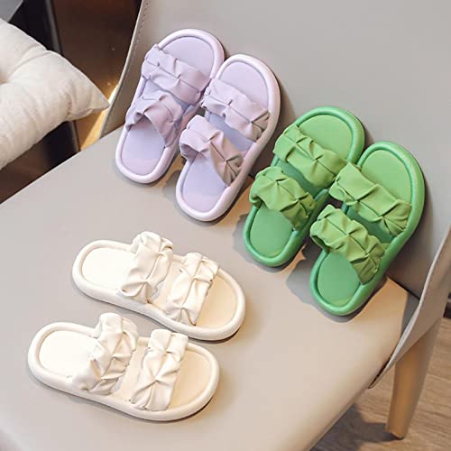 EnJoCho 3 to 12YComfy Summer Indoor Outdoor Slip On Breathable Girl's Shoes Soft House Shoes Cozy Open Toe Home Shoes3