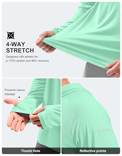 Image of Men's Sun Protection Hoodie Shirts Long Sleeve UPF 50+ Swim Shirts for Men Rash Guard Fishing Shirt Quick Dry