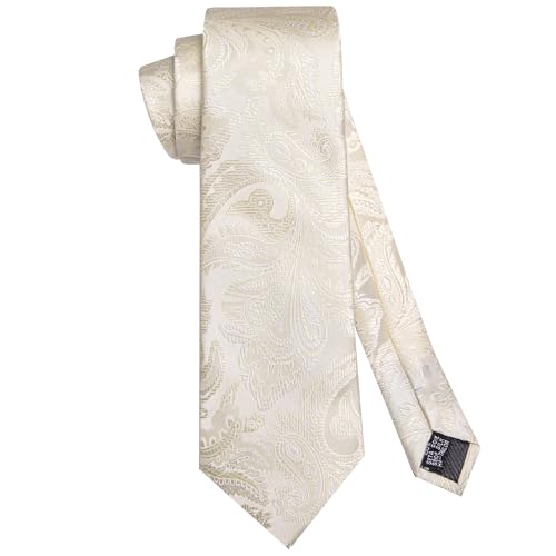 Image of Hi-Tie Mens 70inches Tie Set Extra Long Necktie for Men Cufflinks Handkerchief Big Tall Men Business Wedding