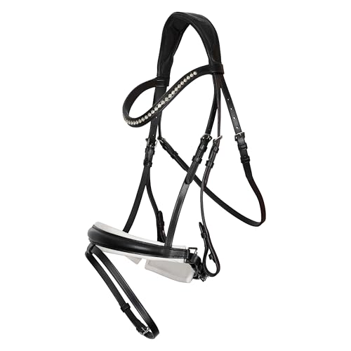 Bridon IRHFria Imperial Riding noir blanc filet équitation sans rênes