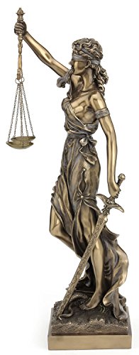 Large Bronze Finish Lady Justice 18 Inch #TOP1