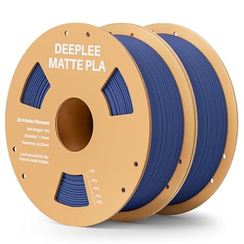 DEEPLEE Matte PLA Filament 1.75mm 3D Printer Filament, Dimensional Accuracy +/- 0.02mm, Fits for Most FDM 3D Printers Navy Blue 2kg