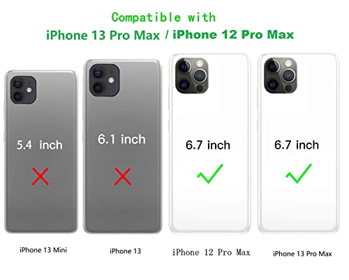 Jaorty Crossbody Phone Case For Iphone 13 Pro Max Case With Card Holder,Iphone 12 Pro Max Case Wallet For Women Men With Strap,Lanyard Cases With Credit Card Slots Kickstand Ring Holder,6.7",Burgundy #TOP1