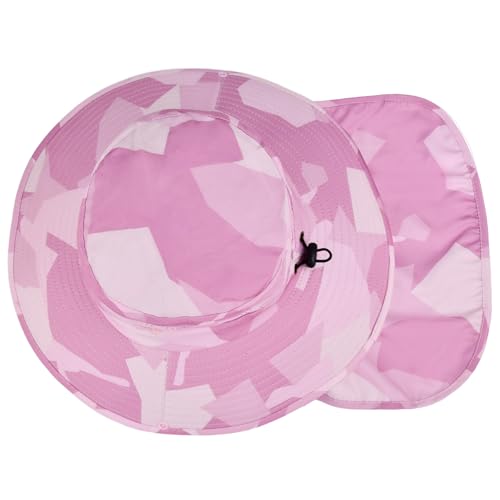 Image of Sun Hats for Men Women, UPF50+ Protection Safari Hat,Wide Brim Fishing Hat with Neck Flap,Bucket Hats for Beach Hiking