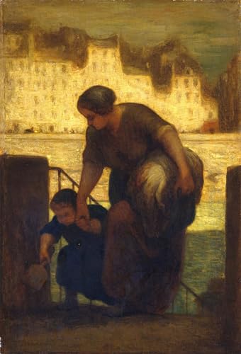 Impression Toile de Célèbres Tableaux Honoré Daumier, Poster Décoration Murale Haut de Gamme