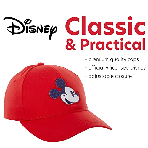 Image of Disney Men's Baseball Cap Mickey Mouse Curved Brim Snap-Back Hat