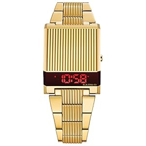 Bulova Mens Archive Series LED Computron Stainless Steel Watch