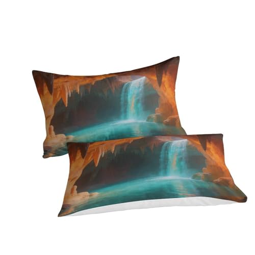 Housse de couette cascade 3D en microfibre premium nordique 135x200 cm - 3