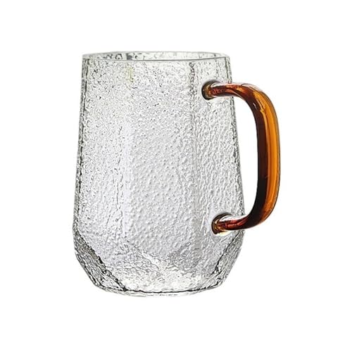 Copa de vidrio para café caliente sin quemarse con asas tazas de 420ml 2