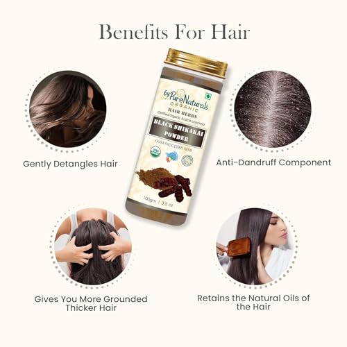 Image of byPureNaturals 100% Natural Herbal Organic Shikakai Powder | Acacia Concinna| Healthy| Long & Strong| Shiny Hair Care120gm