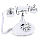 Audio Guest Book Wedding Phone Record Customized Audio Messages Audio Guestbook Phone for Wedding, Bridal Shower, Birthday Party, Baby Shower, Anniversary, Engagement (White)