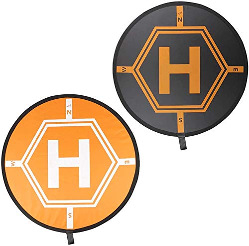 Funmaker Drones Landing Pads Universal Waterproof Foldable Double Sided Luminous Portable UAV Landing Mat Foldable 31 inch Landing Pad Apron for Drone Accessories