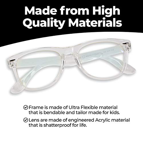 Image of GALVANOX Ava & Ethan Blue Light Glasses for Kids, Blue Light Blocking for Computer /Gaming (Ages 3-7)