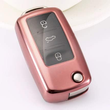 Miniatura 3 de SANRILY Funda para llavero de TPU de protección completa para VW Passat Jetta 2014 Tiguan Beetle Golf sin llave, soporte para llavero remoto de