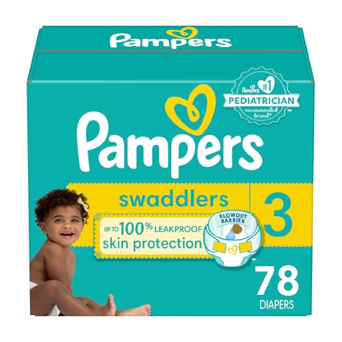 Image of Pampers Swaddlers Diapers - Size 3, 78 Count, Ultra Soft Disposable Baby Diapers