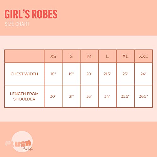 Plush For Life Girls Robe Long Sleeves With Pockets, Kimono Style Kids Bathrobe Soft Plush Cozy Fluffy Fuzzy Belted House Robes For Loungewear Sleepwear, Gifts For Kids, Animal Print, 8/10 Medium #TOP4