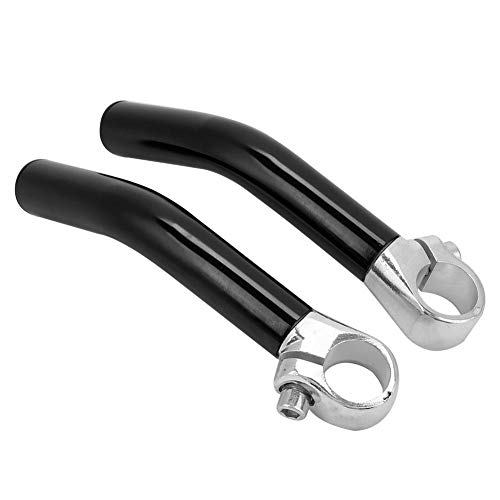 Vgeby1 Bike Handlebar End, 1 Pair Aluminum Alloy Bicycle Handlebar Grip End Bar End With Stopper For 22.2Mm Handlebar Replacement(Black) #TOP1