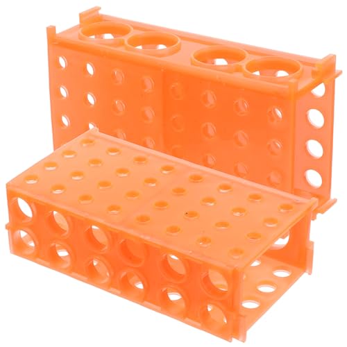 HOMOCONO 2pcs Rack Labs Test Tube Rack Test Tube Stand Centrifuge Rack Test Holder Microcentrifuge Tube Mount Vial Rack Adhesive Caster Wheels Centrifuge Shelf Racks Plastic