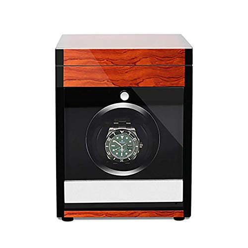 Watch Winder Enrolladores de Relojes - Caja de Almacenamiento de Relojes de Madera Enrollador de Relojes Inteligentes con luz LED Reloj mecánico Agitador automático con Control de Acceso Caja de