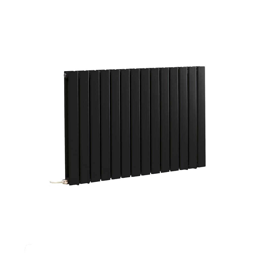 Milano Black 635Mm X 980Mm Electric Horizontal Designer Radiator (Double Panel) Without Thermostat - X Ecoso