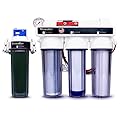 LiquaGen- Super Flow Reverse Osmosis & Deionization (RODI) Water Filtration System | Pressure Gauge with Float Valve | HM Digital TDS Meter - 100 GPD | Ultra Pure Water Softener for 0 TDS/PPM Water