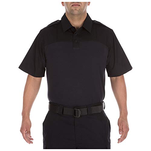 5.11 Men's Rapid Short Sleeve PDU Shirt, Midnight Navy, 4X-Large-Tall