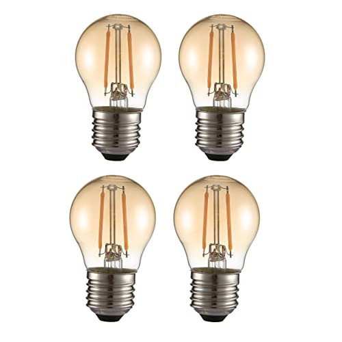 TEKLED E27 Bulb Warm White LED Filament Bulbs for Lamps - 2W/4W Non-Dimmable G45 Golf Ball, E14 LED Light Bulb Cool White, Warm 2400K Glow, Single Bulbs & Multipacks, Energy-Efficient Lighting
