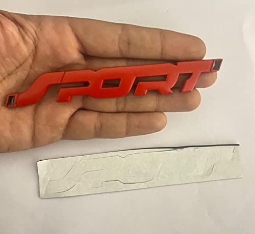 Image of Emblems for Car & Bike Metal Lo.go and Grill Me.tal Lo.go, Auto Accessories for Car Emblem 3D Badge Auto Racing Sport Sticker Grand Tourer Decal. (RED 3D Sports Metal Sticker)