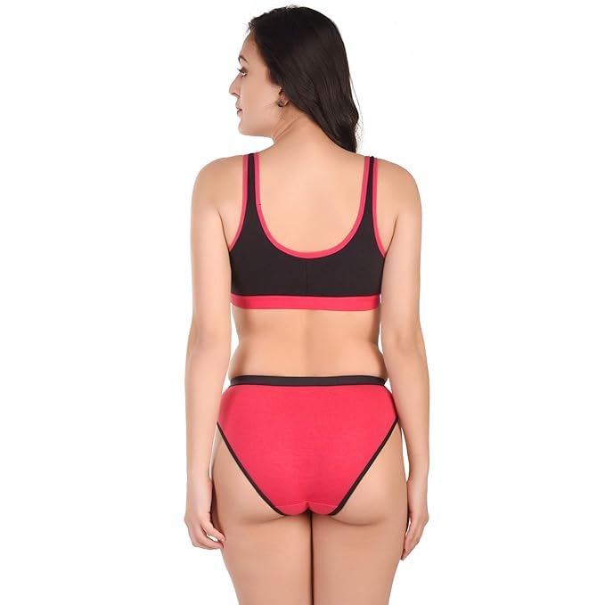 Image of Sports Bra Panty Set for Women, Combo Pack of 1 | Lingerie Set for Women
