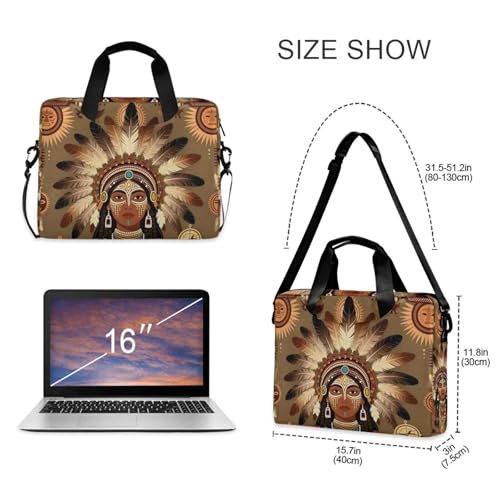 Funda para laptop portátil 15.6 pulg con asa y correa miniatura 5