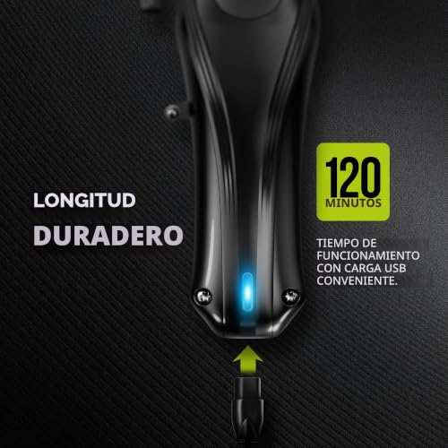 Miniatura 5 de WAHL Rapid Clip, cortapelos para hombres, recargable por USB, depilación de orejas y nariz, cuerpo cónico, cortes de pelo completos en casa, batería de litio, mango ergonómico