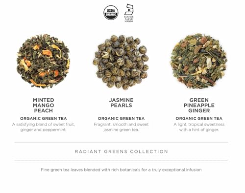 Té verde orgánico sampler con 12 saquitos miniatura 3