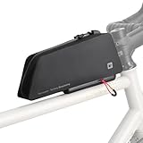 Rhinowalk Bike Top Tube Bag, Quick-Release System, Waterproof 600D TPU Cycling Frame Bag with Bolt-On Mount, Slim Aerodynamic Hard Shell Storage