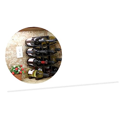 Elegante soporte de botella de vino de plástico estilo moderno miniatura 6