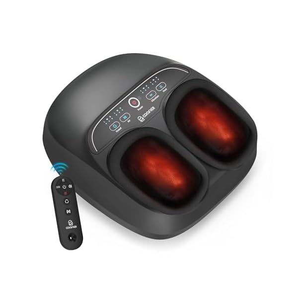 COMFIER Foot Massager Machine with Heat,FSA HSA Eligible Shiatsu Feet Massager for Plantar Fasciitis Neuropathy, Gifts for Him/Her, Remote Control,UP to Men Size 12,FSA Foot Massager