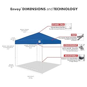Envoyoutdoorcanopypopuptent10x10rollerbag4piecespikesetrecreationalgraderoyalbluetop Urban Country Home Decor Envoy outdoor canopy pop up tent 10 x 10 roller bag 4 piece spike set recreational grade royal blue top urban country home decor